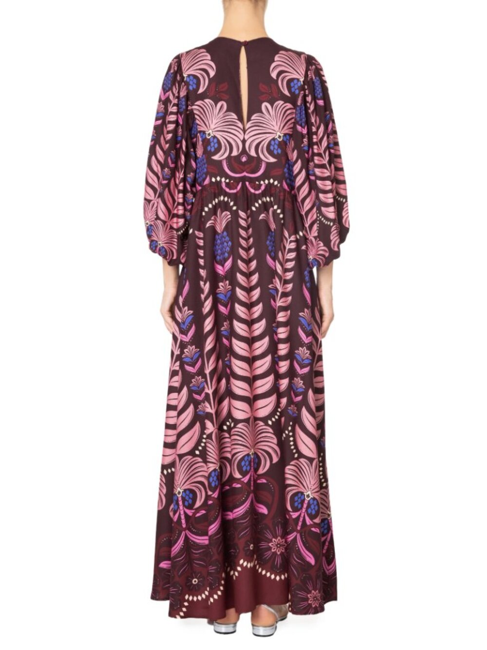 Farm Rio Tropical Splendor Magenta Long Dress - Picture 2 of 6